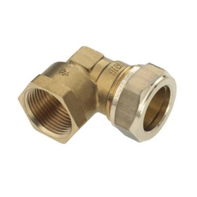 Bonfix knelkoppeling - knie - binnendraad - 3/8 x 15mm - Messing