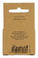 Creativ Company Zoetwaterparels, in de lengte geperforeerd, d 9-11 mm, gatgrootte 2 mm, parelmoer, 13 stuk/ 1 doos - thumbnail