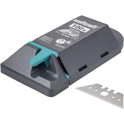 Wolfcraft 4314000 Professionele trapeziummesjes 0,65 x 52 mm 100 stuk(s) Wolfcraft 4314000 Professionele trapeziummesjes 0,65 x 52 mm 100 stuk(s)