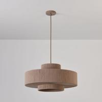 Hanglamp Scandes taupe - E27-fitting - IP20 voor binnen - Taupe - Gevlochten katoenen koordjes - Drielaags - thumbnail
