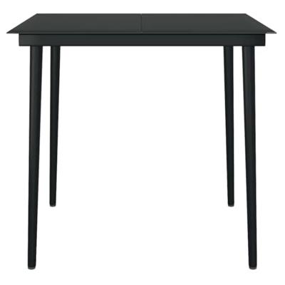 5-delige Tuinset met kussens poly rattan glas bruin - thumbnail