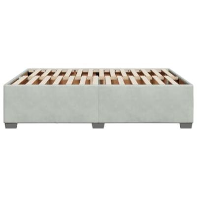 Bedframe zonder matras 140x190 cm fluweel lichtgrijs