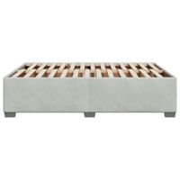 Bedframe zonder matras 140x190 cm fluweel lichtgrijs - thumbnail