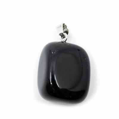 Obsidiaan Trommelsteen Hanger Obsidiaan Trommelsteen Hanger