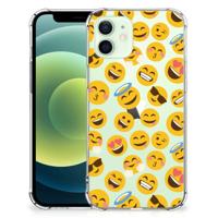 iPhone 12 Mini Doorzichtige Silicone Hoesje Emoji - thumbnail