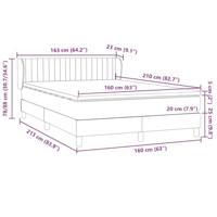 Boxspring met matras fluweel zwart 160x210 cm - thumbnail