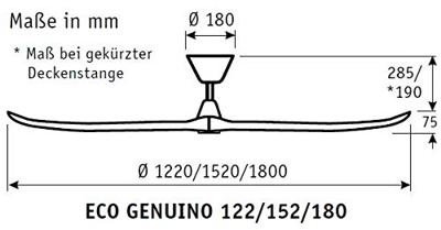 CasaFan ECO GENUINO 152 MG-NB Plafondventilator 16.6 W (Ø x h) 1520 mm x 285 mm Messing Met afstandsbediening, Met wintermodus CasaFan ECO GENUINO 152 MG-NB Plafondventilator 16.6 W (Ø x h) 1520 mm x 285 mm Messing Met afstandsbediening, Met wintermodus