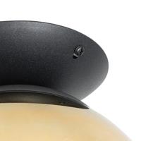 QAZQA Art deco plafondlamp zwart met goud glas - pallon - thumbnail