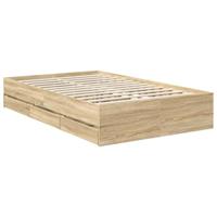 Bedframe met lade Sonoma Eiken 120 x 200 cm Geconstrueerd hout - thumbnail
