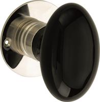 Knopg. porselein Evelyne MGN-MGN/zwart - thumbnail