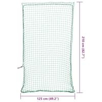 VidaXL Aanhangwagennet elastisch touw 2,1x1,25 m polypropeen groen - thumbnail