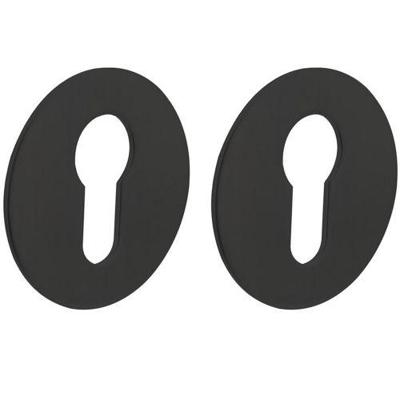 Cilinderrozetten zelfklevend ø55x2mm structuur zwart