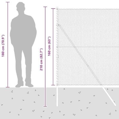VidaXL Afrasteringspaal groen 10 x 1,6 m (25 mm gaas) staal en pvc