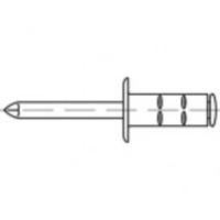 TOOLCRAFT TO-5380542 Popnagel 4 mm RVS 500 stuk(s) - thumbnail