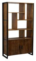 Livingfurn Wandkast 'Strong' Mango en staal, 213 x 120cm - thumbnail