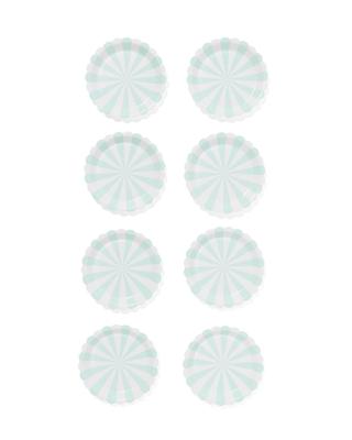 HEMA Gebaksbordje lichtblauwe streep 8 stuks