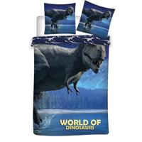 World of Dinosaurs dekbedovertrek blauw 140 x 200 cm polyester - thumbnail