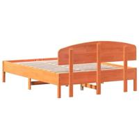 Bedframe zonder matras massief grenenhout wasbruin 135x190 cm - thumbnail