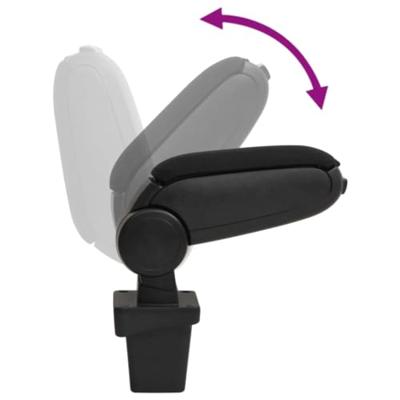 VidaXL Armsteun 14x33x(32-48,5) cm abs zwart