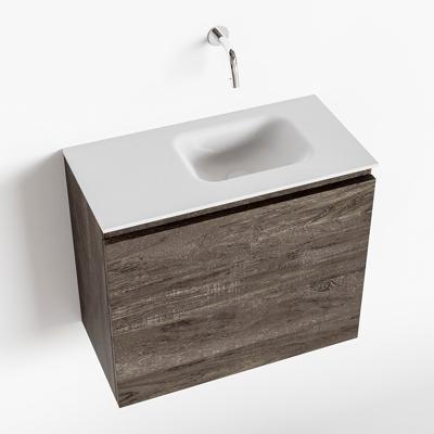 MONDIAZ OLAN 60cm toiletmeubel dark brown. LEX wastafel talc rechts geen kraangat MONDIAZ OLAN 60cm toiletmeubel dark brown. LEX wastafel talc rechts geen kraangat