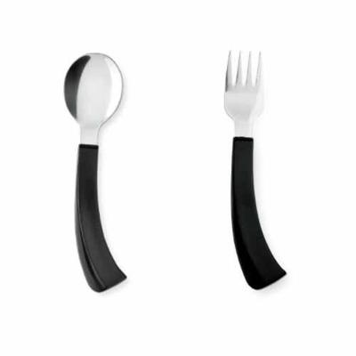 Amefa bestek set 2 delig gebogen links lepel en vork