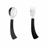 Amefa bestek set 2 delig gebogen links lepel en vork - thumbnail