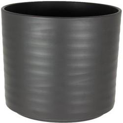 HS Potterie Berlin bloempot keramiek 23x19.5cm antraciet