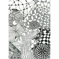 Tekenpapier Talens Sakura Zentangle Wit 20 Onderdelen - thumbnail