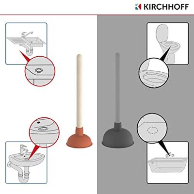 Kirchhoff Uitloopreiniger met houten handvat, Ø 115 mm - 99908100