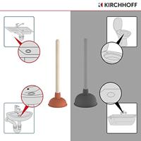 Kirchhoff Uitloopreiniger met houten handvat, Ø 115 mm - 99908100 - thumbnail