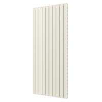 Designradiator Plieger Cavallino Retto Dubbel 1936 Watt Middenaansluiting 180x75,4 cm Wit Structuur - thumbnail