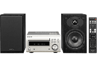 Denon D-M41DAB Mini-HiFi-systeem met CD, Bluetooth en FM/DAB+ tuner met 2 x 30 W uitgangsvermogen, zilver/zwart - thumbnail