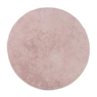 Vloerkleed fluffy rond - roze - ø120 cm - thumbnail