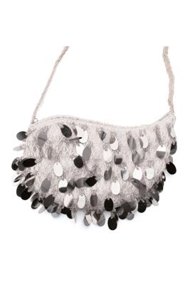 Handtas pailletten zilver