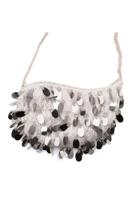 Handtas pailletten zilver - thumbnail