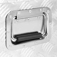 VidaXL Opbergbox 60x23,5x23 cm aluminium zilverkleurig - thumbnail