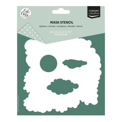 Vaessen Creative • stencil zon & wolken 14x14cm
