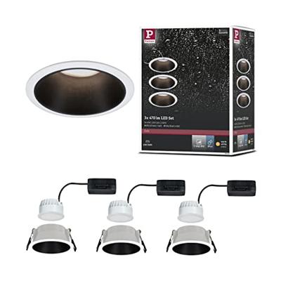 Paulmann 93402 Cole Coin Inbouwlamp Set van 3 stuks LED 6 W Wit, Zwart Paulmann 93402 Cole Coin Inbouwlamp Set van 3 stuks LED 6 W Wit, Zwart