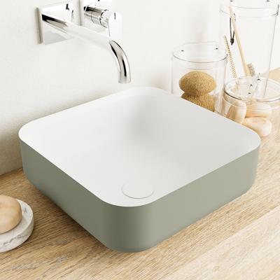 MONDIAZ BINX Waskom solid surface 36cm kleur Army / Talc