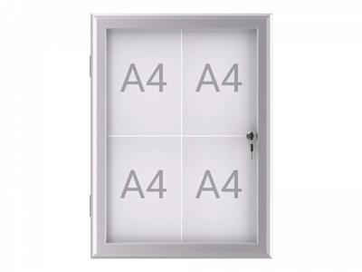 Maul Wissellijst MAULexcite Voor papierformaat: 4 x DIN A4 Tegen regen beschermde buitenruimte 6653408 Aluminium Zilver 1 stuk(s)