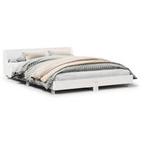 Bedframe zonder matras massief grenenhout wit 120x190 cm - thumbnail
