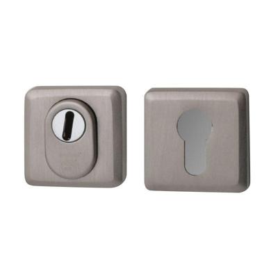 Hardbrass QBE SKG3 veiligheidsrozetten vierkant met kerntrekbeveiliging - PVD Inox