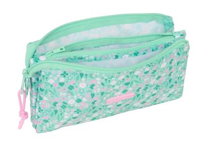 Pennenetui met 3 vakken Safta Cuore Munt 22 x 12 x 3 cm