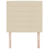 LED Hoofdbord met LED-striplichten Crème 100 cm Polyester - thumbnail