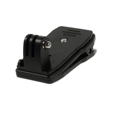 Shop4 - Actioncam Klem - Knijpklem voor Rugzak, Riem of Pet Zwart