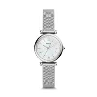 Fossil ES4432 Quartz Armbandhorloge Vrouw Zilver, Wit - thumbnail