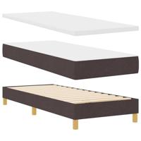 Boxspringbed met matras stof donkerbruin 80x200 cm - thumbnail