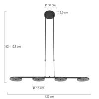 Steinhauer Zwarte led kantoor lampTuround - 3512ZW - thumbnail
