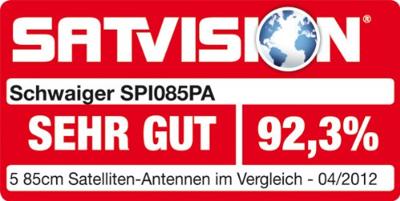 Schwaiger SPI085PR Satellietschotel 85 cm Reflectormateriaal: Aluminium Steenrood