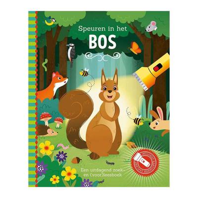 Lantaarn Publishers Speuren in het bos zoekboek met kartonnen zaklamp